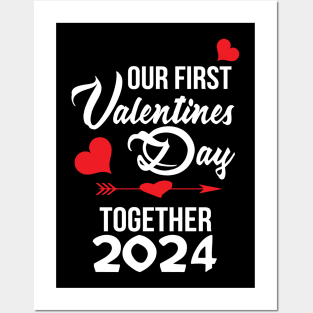 Our First Valentines Day Together 2024 Matching Posters and Art